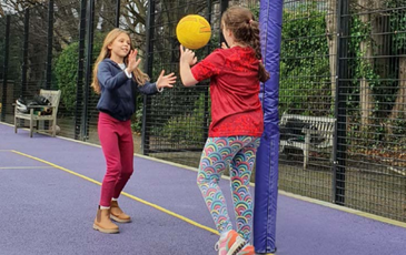 netball on the floor